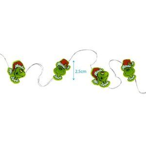 COPY - The Grinch Mini String Christmas Lights Battery Operated 20 LED Lights 7…